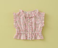 Blouse Petits Volants Liberty Pink Coco Fluor Blouse Petits Volants Liberty Pink Coco Fluor