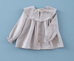 Blouse Flanelle Fines Rayures Bleu Blouse Flanelle Fines Rayures Bleu