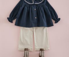 Blusa Galão Ondulado Azul Marinho Blusa Galão Ondulado Azul Marinho