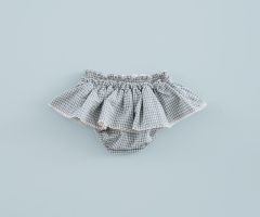Culotte Mini-Saia Mini-Vichy Azul Denim Culotte Mini-Saia Mini-Vichy Azul Denim