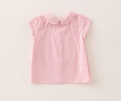 Camisa Gola Bebé Riscada Pink Camisa Gola Bebé Riscada Pink