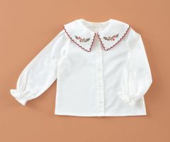 Camisa Cuello Bordado Milk Camisa Cuello Bordado Milk