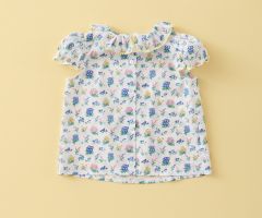 Chemise Col Volanté Liberty Blue Sand Chemise Col Volanté Liberty Blue Sand
