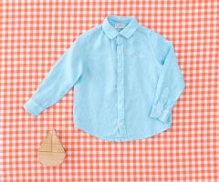Outlet Camisa Lino Larga Celeste Outlet Camisa Lino Larga Celeste