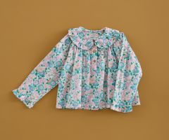 Camisa Menina Liberty Poppy Vintage Camisa Menina Liberty Poppy Vintage