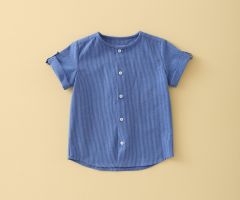 Camisa Menino Vichy Mini Azul-Anil Camisa Menino Vichy Mini Azul-Anil
