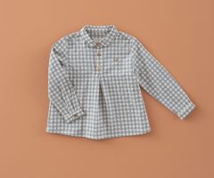 Camisa Menino Xadrez Vichy Cinza Camisa Menino Xadrez Vichy Cinza