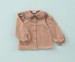 Chemise Bord Festonné MiniVichy Toffee Chemise Bord Festonné MiniVichy Toffee