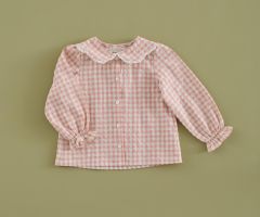 Chemise Pétales Vichy Rose Blush Chemise Pétales Vichy Rose Blush