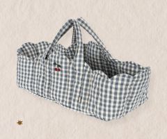 Capazo Textil Muñeca Vichy Marino Capazo Textil Muñeca Vichy Marino