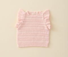 Haut Maille Ajourée Rose Soft Haut Maille Ajourée Rose Soft