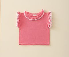 Top Mini Folhos Cereja Top Mini Folhos Cereja