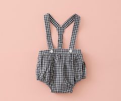 Jardineiras Culotte Vichy Preto Jardineiras Culotte Vichy Preto
