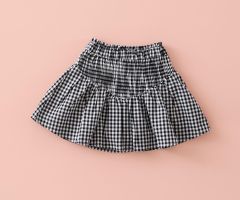 Saia com Elásticos Vichy Preto Saia com Elásticos Vichy Preto
