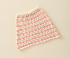 Saia Malha Rendilhada Pink Coco Saia Malha Rendilhada Pink Coco