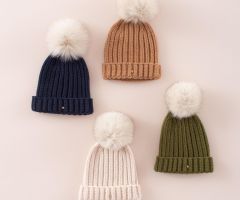 Gorro Canalé Pompón Hueso Gorro Canalé Pompón Hueso