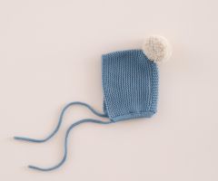 Béguin Lutin Pompon Bleu Plomb Béguin Lutin Pompon Bleu Plomb