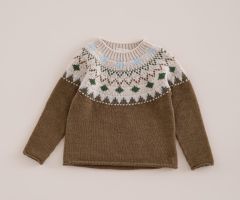 Jersey Greca Rombos Castaña Jersey Greca Rombos Castaña