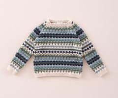 Jersey Jacquard Azul Bruma Jersey Jacquard Azul Bruma
