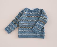 Pull Jacquard Bleu Plomb Pull Jacquard Bleu Plomb