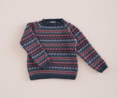 Camisola Jacquard Azul-Marino Camisola Jacquard Azul-Marino