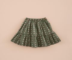 Minifalda Raya Flor Verde Musgo Minifalda Raya Flor Verde Musgo