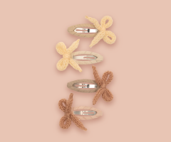 Pack 4 Molas Laçinhos Lã Pack 4 Molas Laçinhos Lã