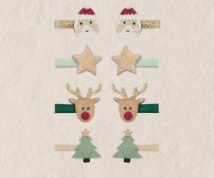 Pack 8 Mini Pinces Nöel Pack 8 Mini Pinces Nöel