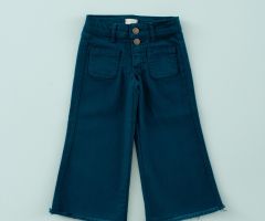 Calças Bolsos Azul-Petróleo Calças Bolsos Azul-Petróleo