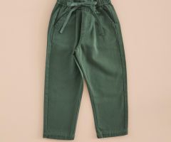 Calças Cintura Elástica Musgo Calças Cintura Elástica Musgo