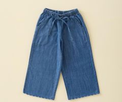 Pantalon Long à Finitions Ondulées Denim Pantalon Long à Finitions Ondulées Denim