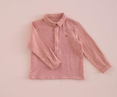 Camisa Tipo Polo Gaze Rosa Blush Camisa Tipo Polo Gaze Rosa Blush