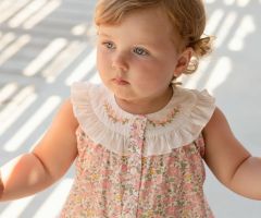 Ranita Canesú Bordado Liberty Pink Coco Flúor Ranita Canesú Bordado Liberty Pink Coco Flúor