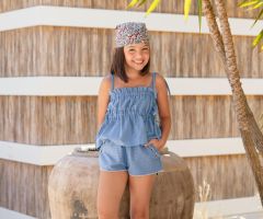 Short Finitions Ondulées Minivichy Bleu Indigo Short Finitions Ondulées Minivichy Bleu Indigo
