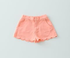 Calções Acabamento Ondulado Rosa Néctar Calções Acabamento Ondulado Rosa Néctar