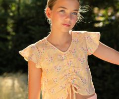 Top Frunce Ramillete Sunset Top Frunce Ramillete Sunset