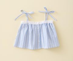 Top Puntilla Rayas Azul Cielo Top Puntilla Rayas Azul Cielo