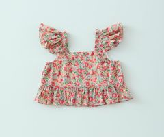 Top Folhos Liberty Rosso Top Folhos Liberty Rosso