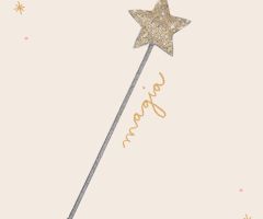 Varita Estrella Lentejuelas Doradas Varita Estrella Lentejuelas Doradas