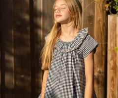 Vestido Bordados Vichy Preto Vestido Bordados Vichy Preto