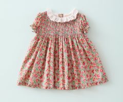 Vestido Canesú Fruncido Liberty Rosso Vestido Canesú Fruncido Liberty Rosso