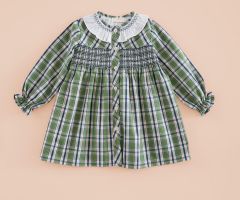 Vestido Smock Tartan Verde Vestido Smock Tartan Verde